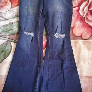Women's Distressed Flare Jeans